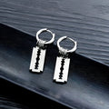 Razor Blade Hoop Earrings