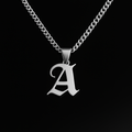 Gothic Letter Necklace