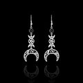 Crescent Pentagram Earrings