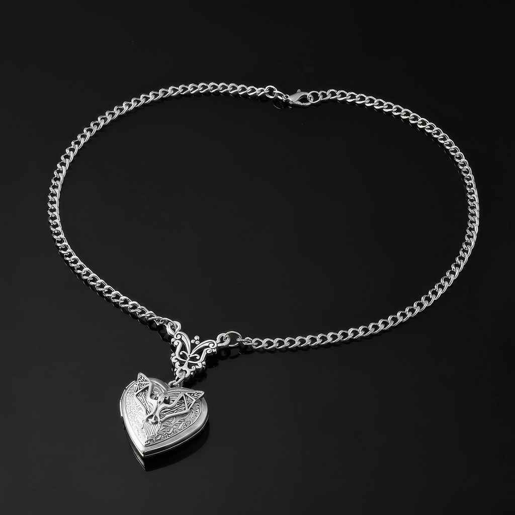 Bat Locket Necklace